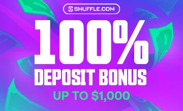 Shuffle: Bonus Deposit 100% hingga $1.000